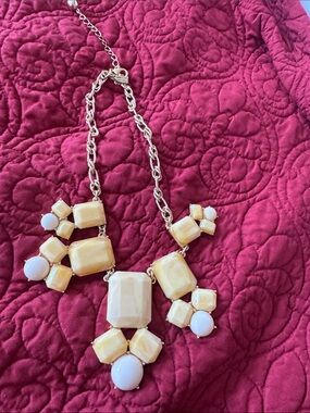 kate spade Cream and White Faceted Statement Bib Necklace